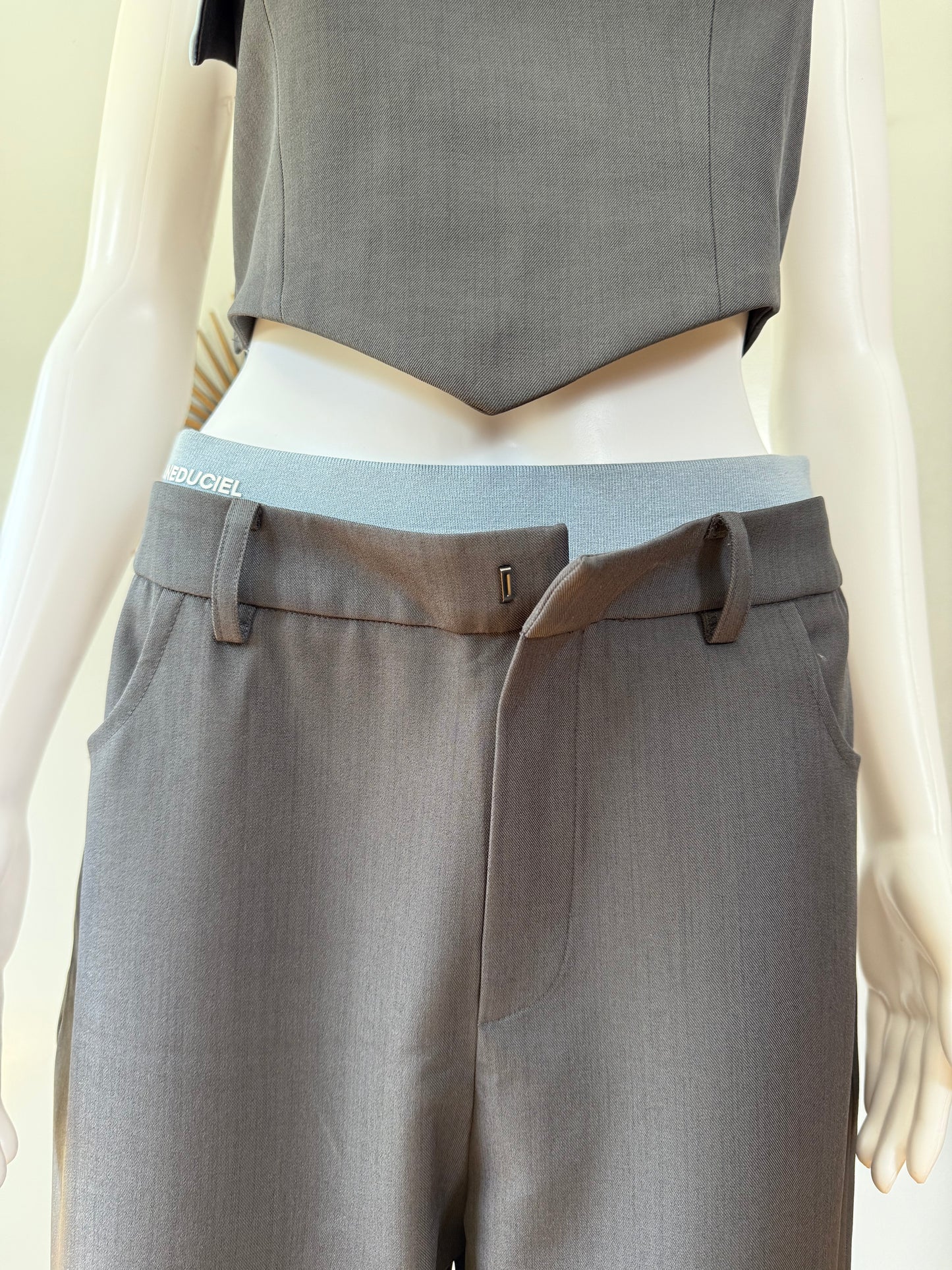 La Lune Du Ciel - Grey Tube Top & Pants Set