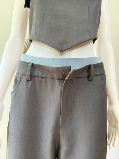 La Lune Du Ciel - Grey Tube Top & Pants Set