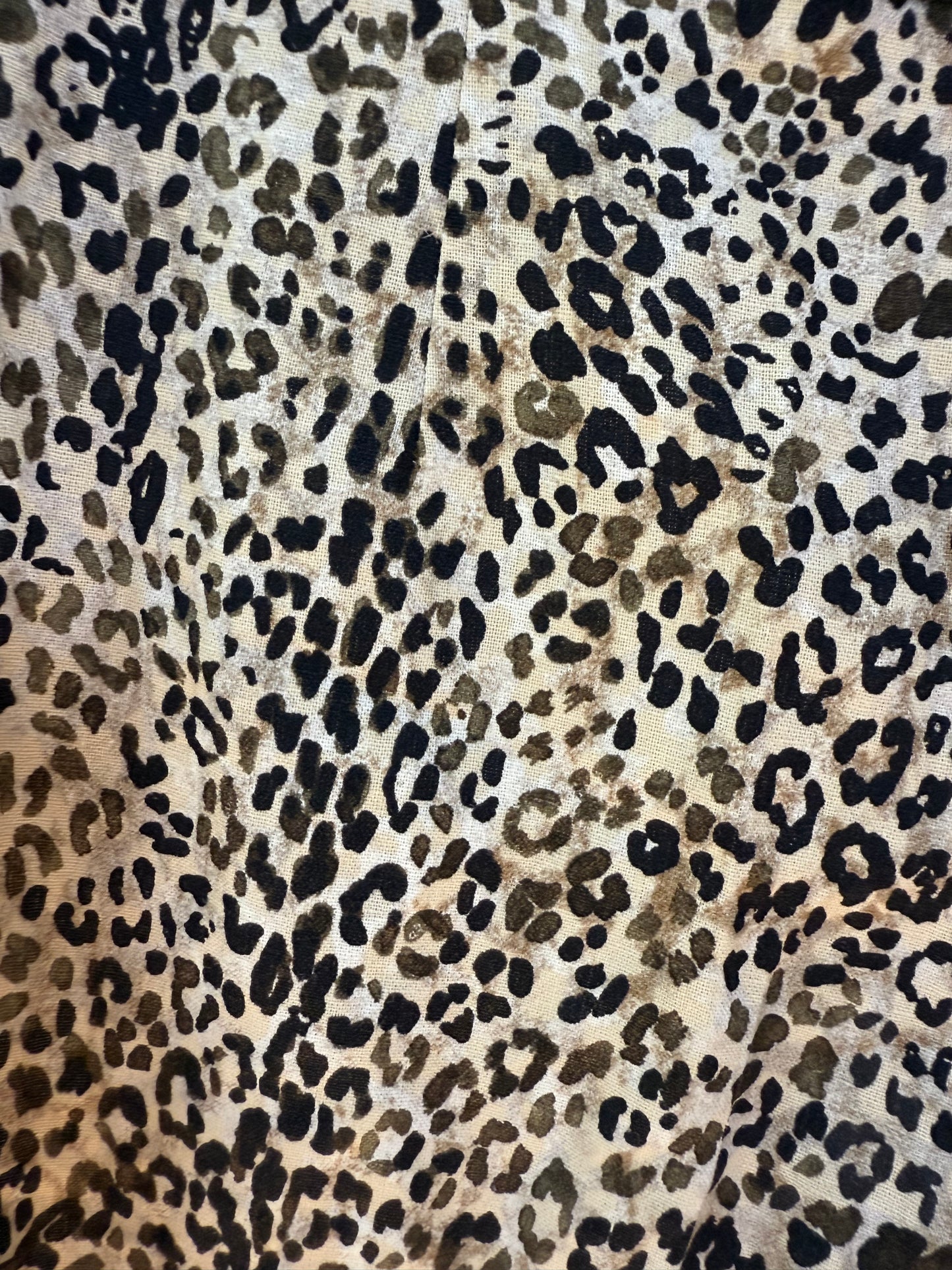 Zara - Cheetah Print Linen-blend Shorts