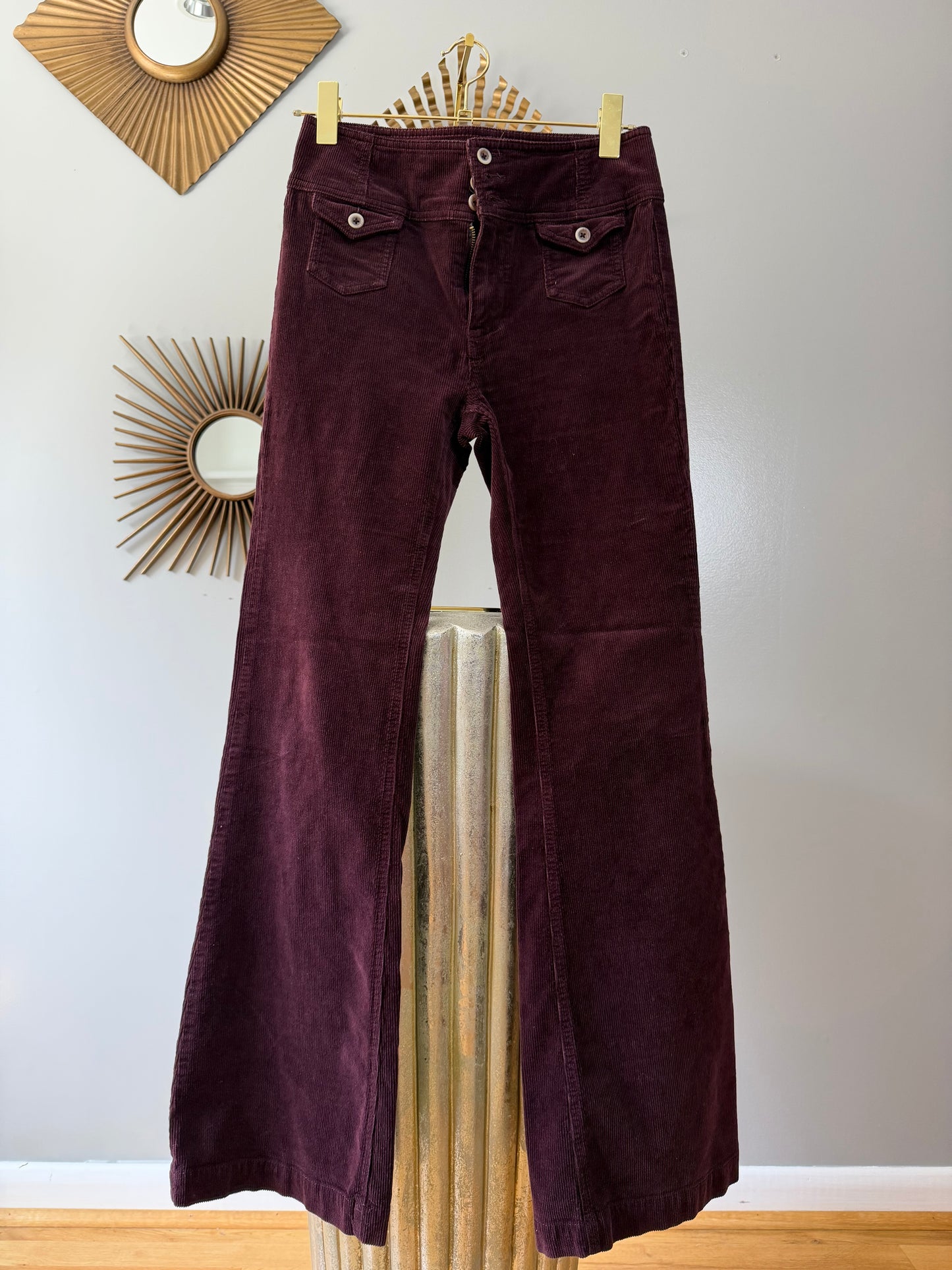 Anthropology- Wine Corduroy Pants