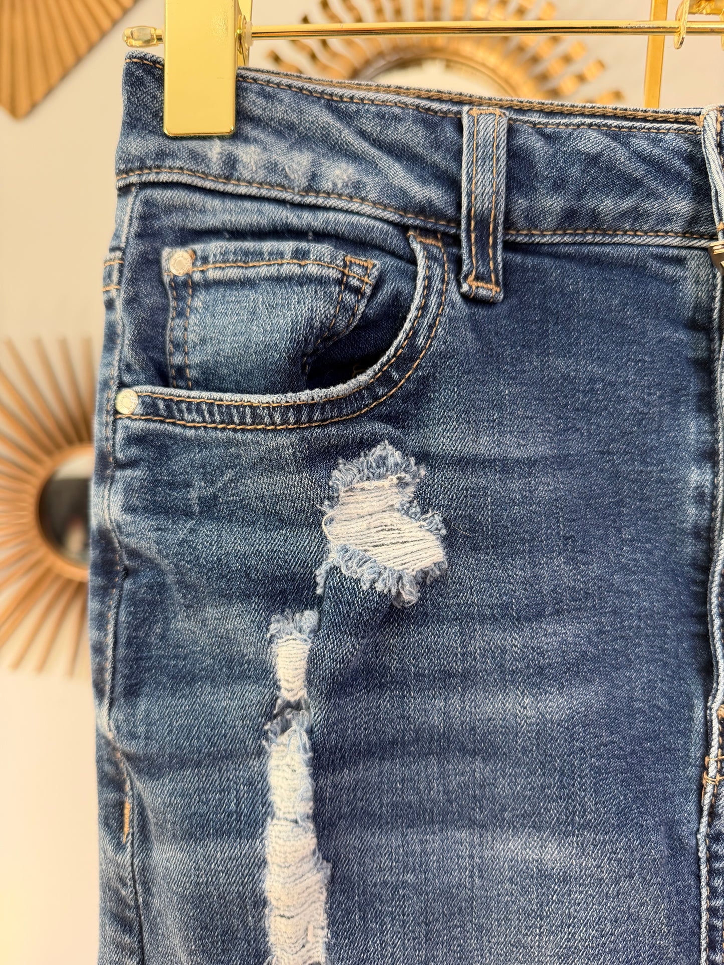 Guess - Blue Denim Pencil Skirt