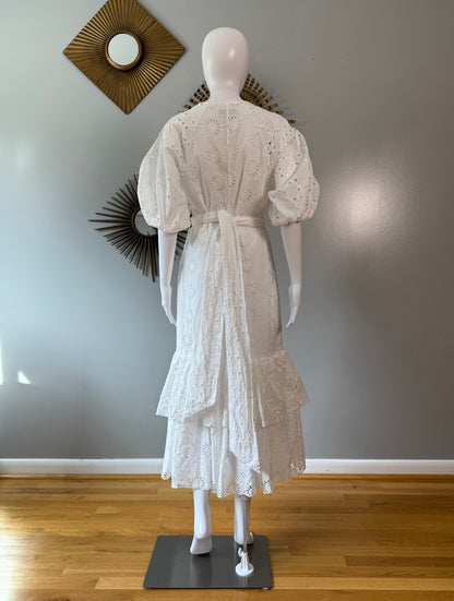Zara - White Embroidered Midi Dress Chic Couture Closet ATL Zara - White Embroidered Midi Dress Chic Couture Closet ATL