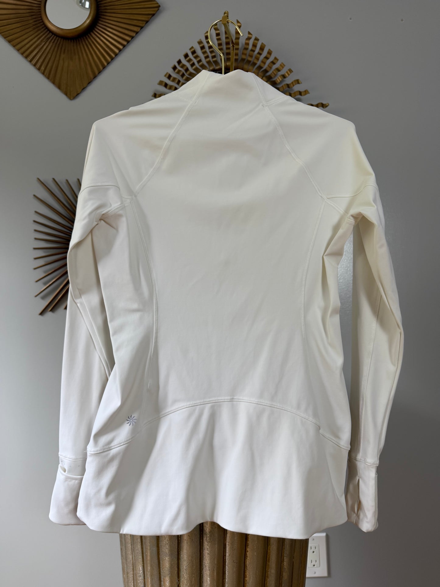 Athleta - White Quater-Zip Performance Pullover