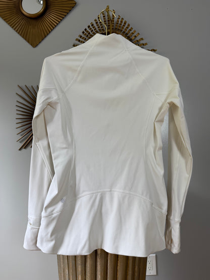 Athleta - White Quater-Zip Performance Pullover