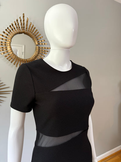 Express - Black Sheer Cutout Dress