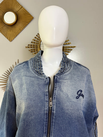 Guess - Blue Bomber Denim Jacket