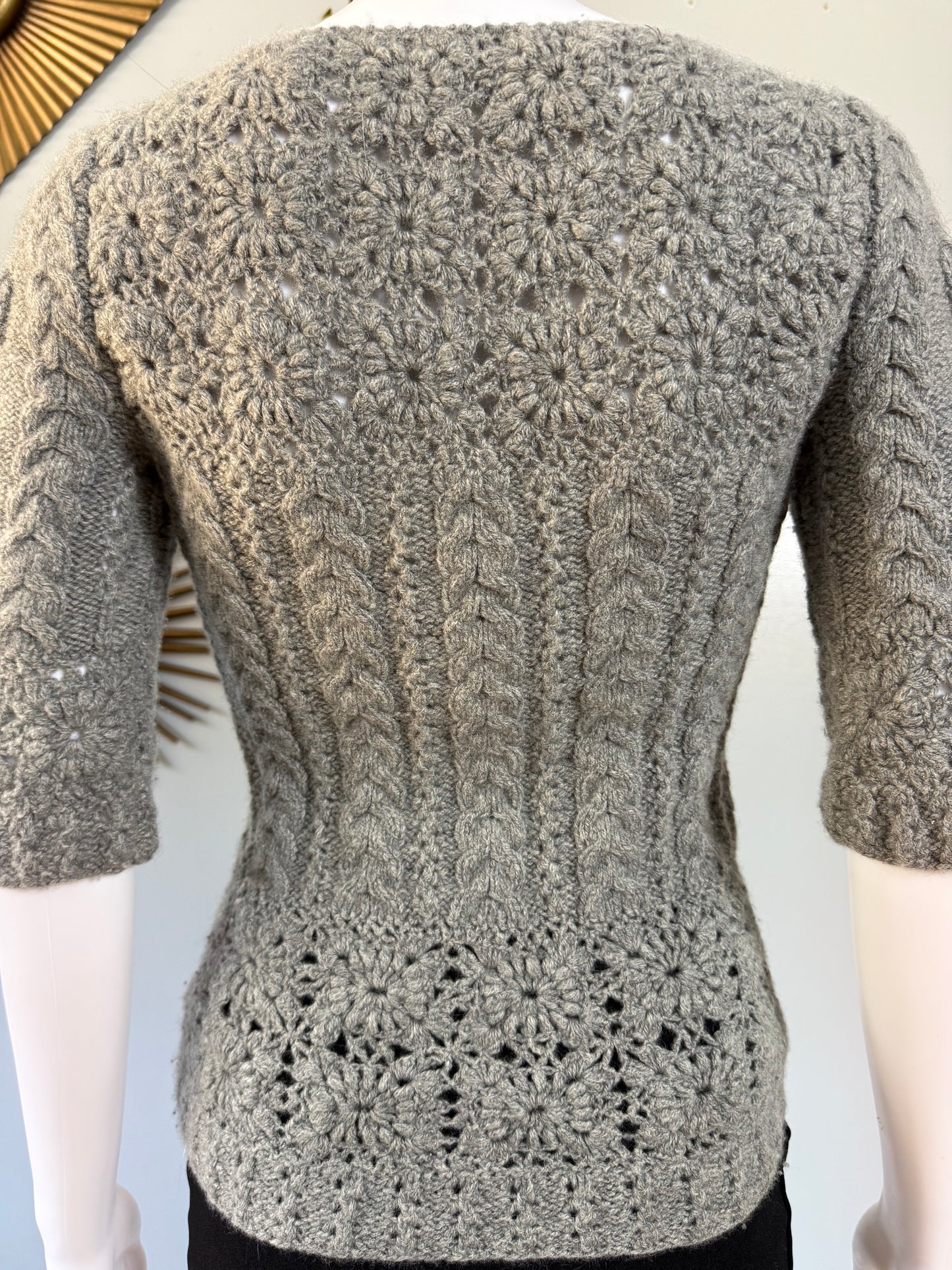 Oscar de la Renta - Gray Cashmere Sweater Runway Pre-fall 2010