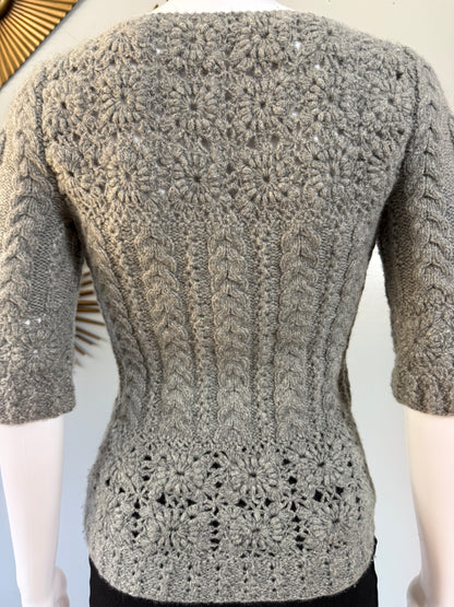 Oscar de la Renta - Gray Cashmere Sweater Runway Pre-fall 2010
