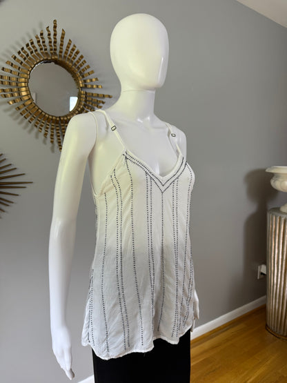 Milkshake- White Beaded Tank Top