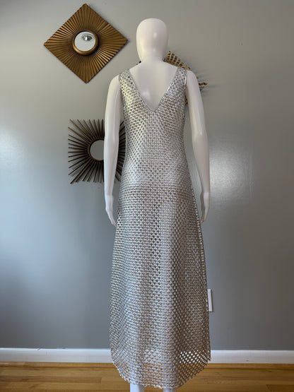 ZARA - Silver Faux Leather Mesh Coverup