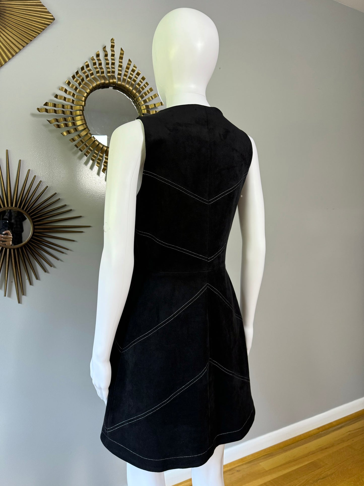 BCBG - Black Faux Suede Alaina Mini Dress