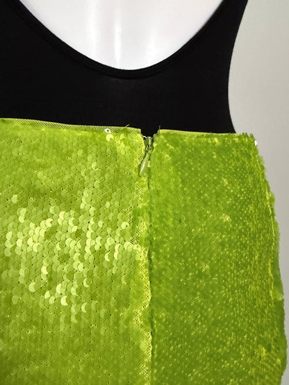 NBD - Green Apple Martini Sequin Mini Skirt