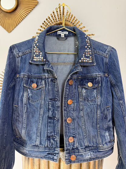 Express - Blue Denim Jacket w/ Studs