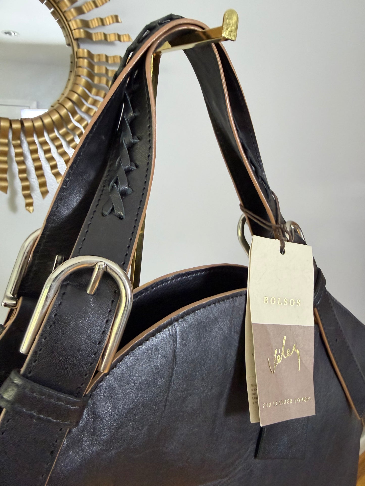 Velez - Black Leather Tote