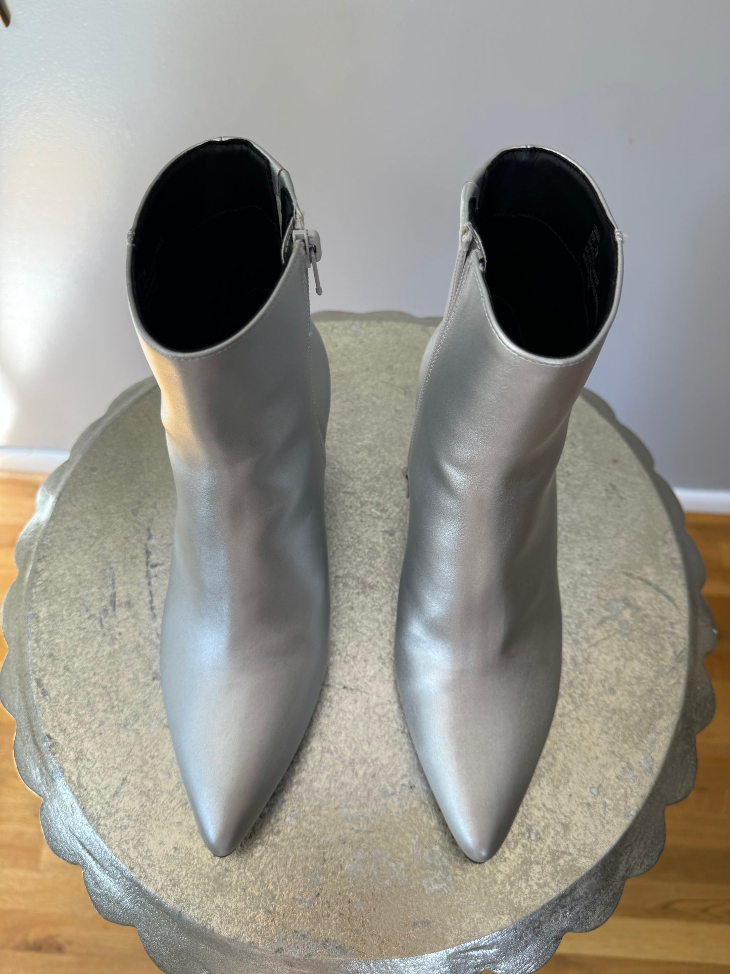 Rachel Zoe - Silver Synthetic Leather Booties