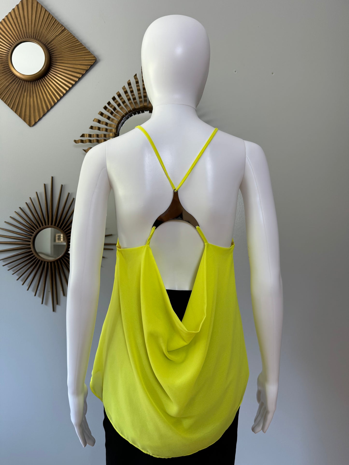 Mustard Seed - Yellow Strappy Top w/ Back Detail