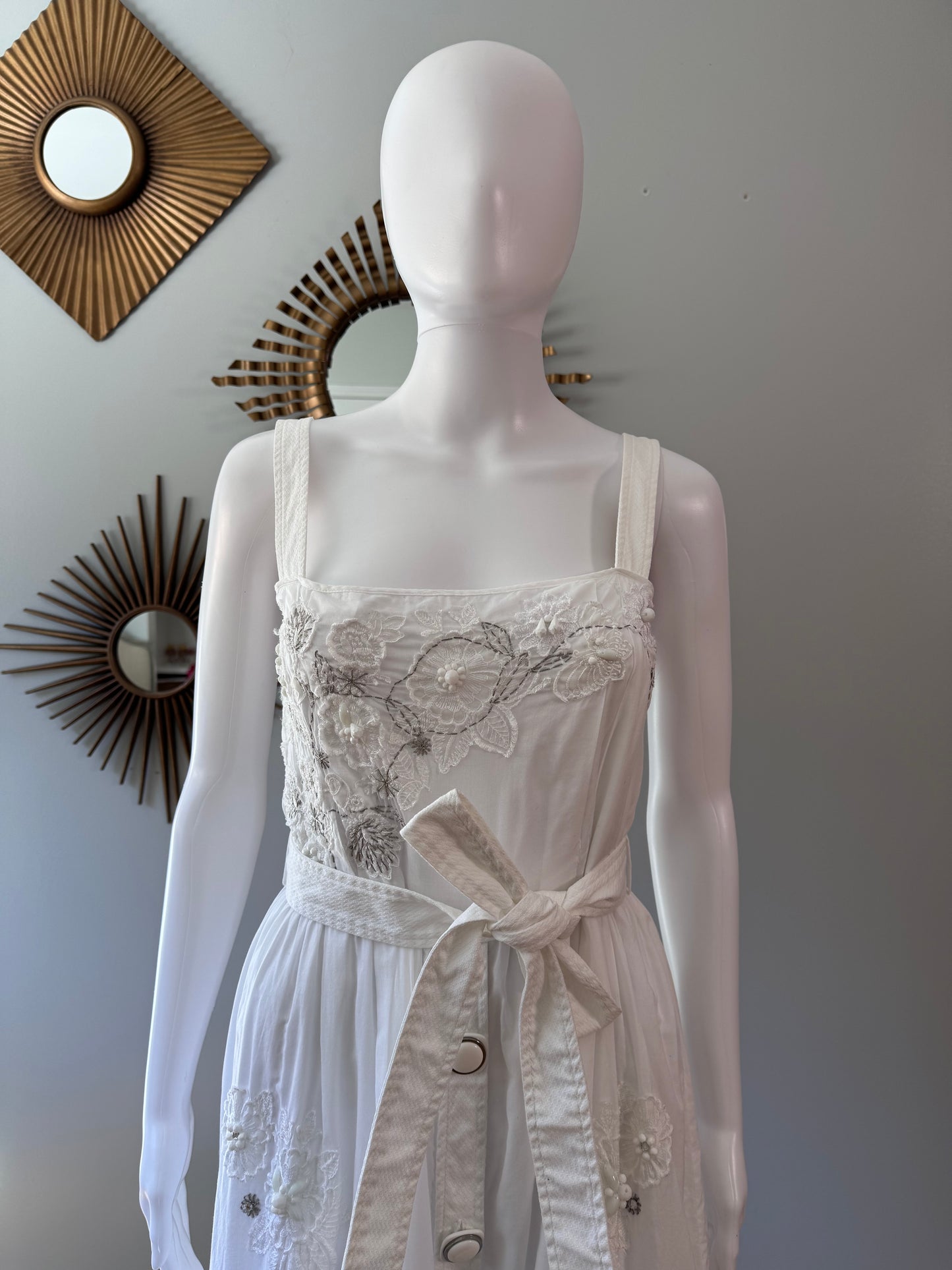 Dolce & Gabbana - Vintage Embroidered White Summer Dress