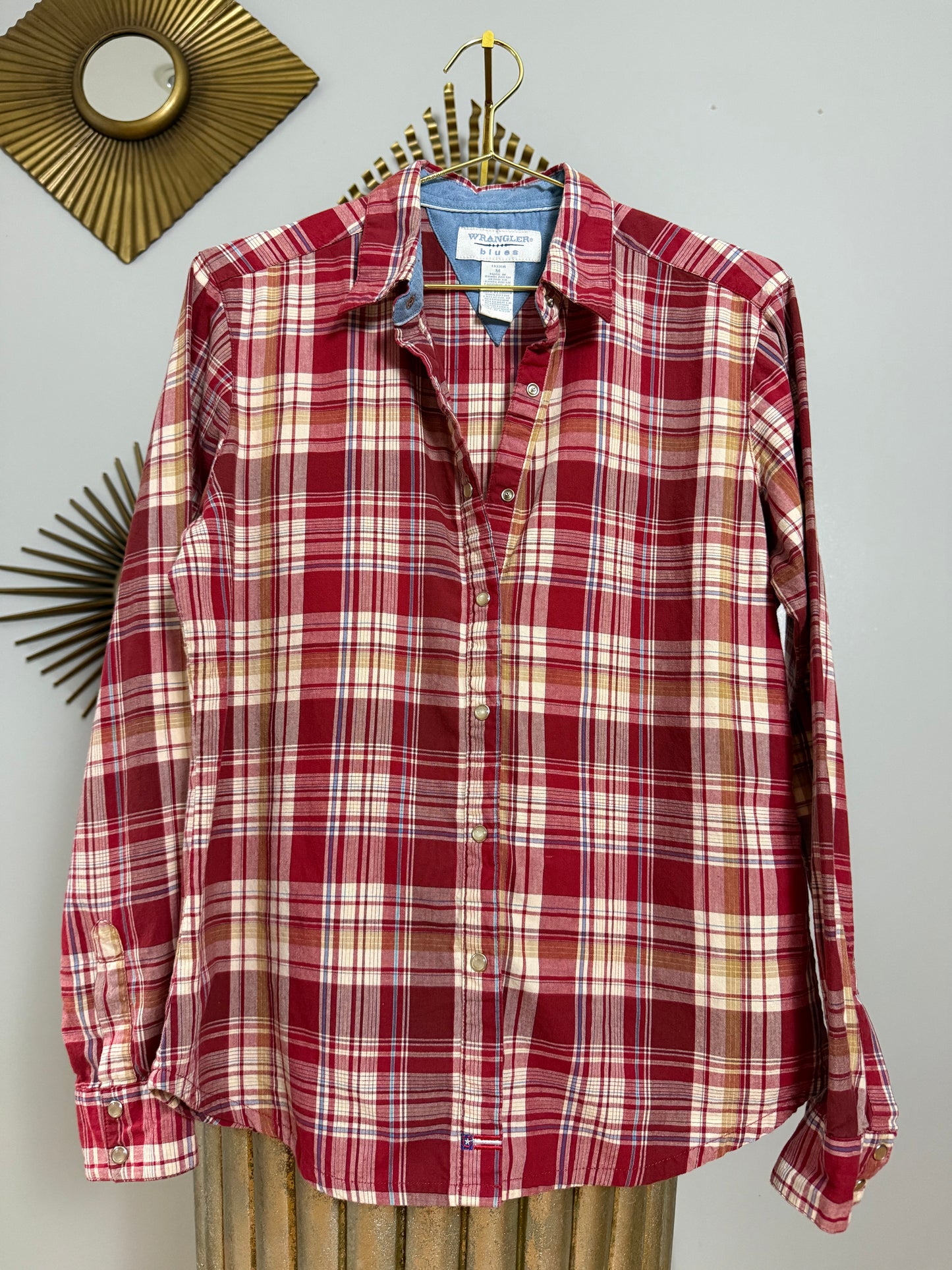 Wrangler - Red Plaid Button Down Shirt