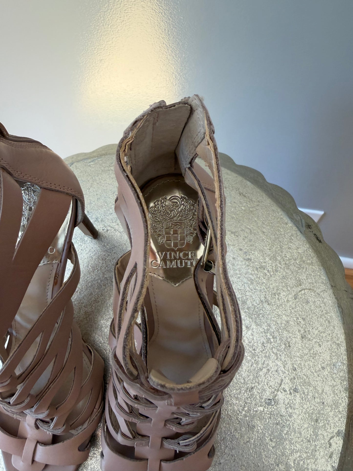 Vince Camuto - Blush Cutout Gladiator Heels