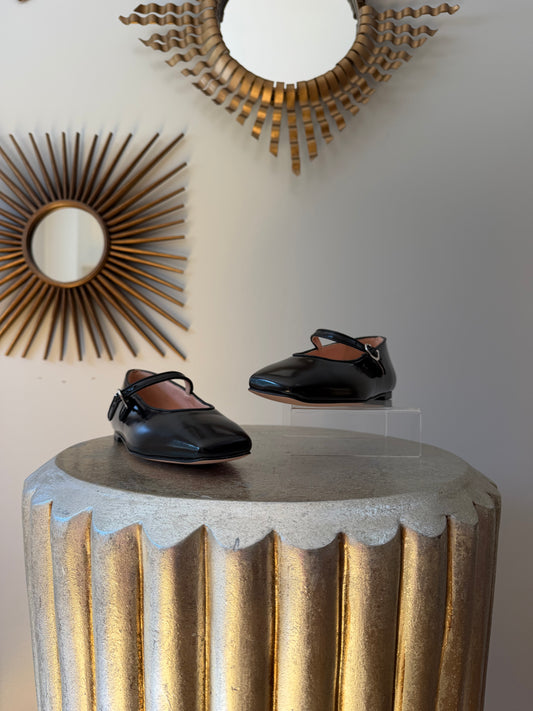 J Crew - Black Spazzo Mary Jane Ballet Flat