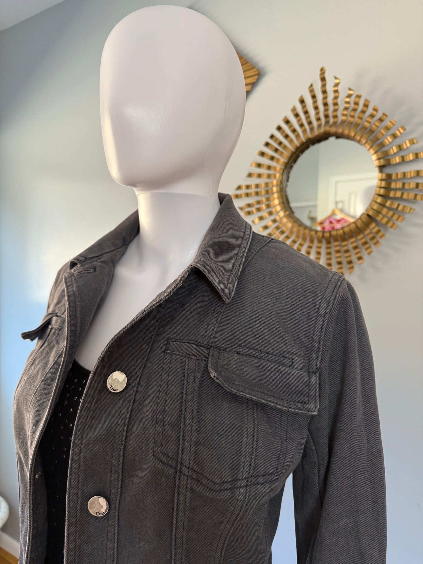 Dior - Vintage Gray Denim Long Jacket