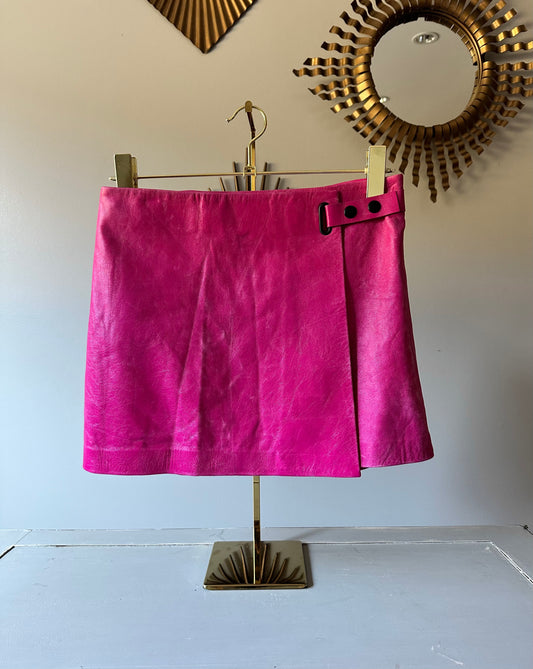 Alexander Wang - Plong Lambskin Leather Skirt