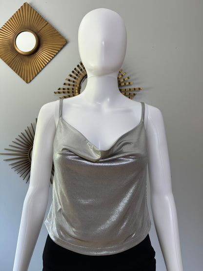 Forever 21 - Silver Top w/ Cowl Neck