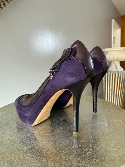 DIOR - Purple Deco Suede Pumps