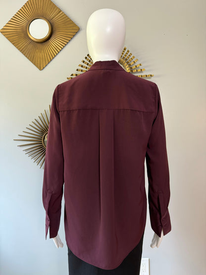 H&M - Burgundy Long Sleeve Top