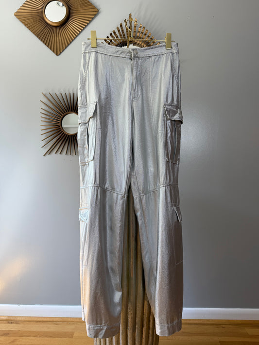 Zara - Silver Cargo Pants