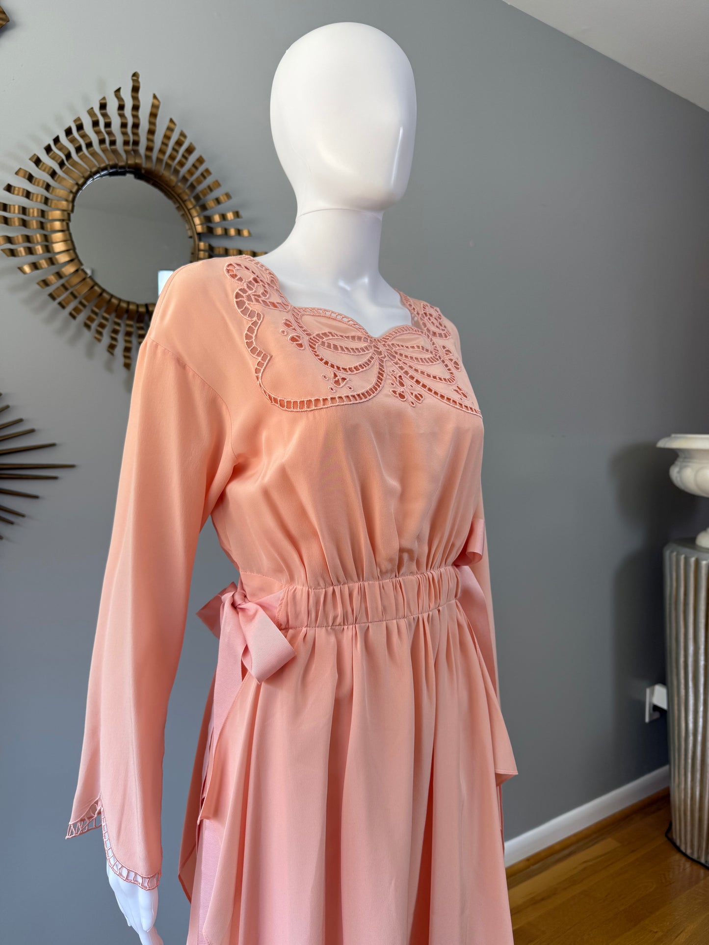 Fendi - Peach Silk Runway Dress 2017