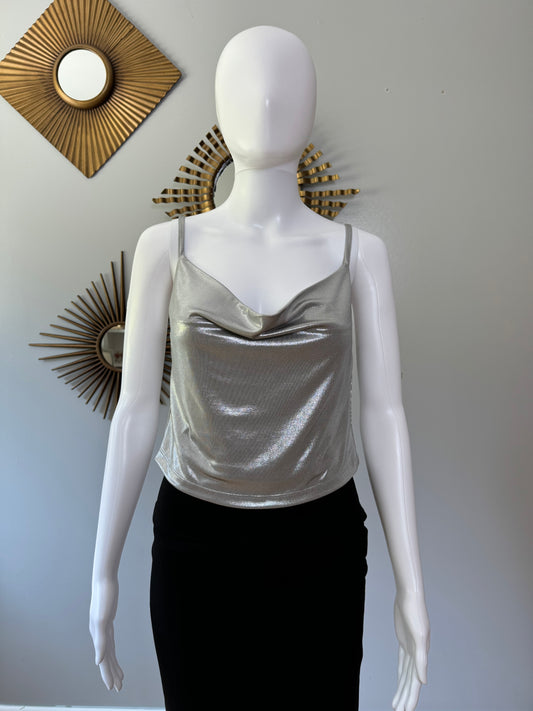 Forever 21 - Silver Top w/ Cowl Neck