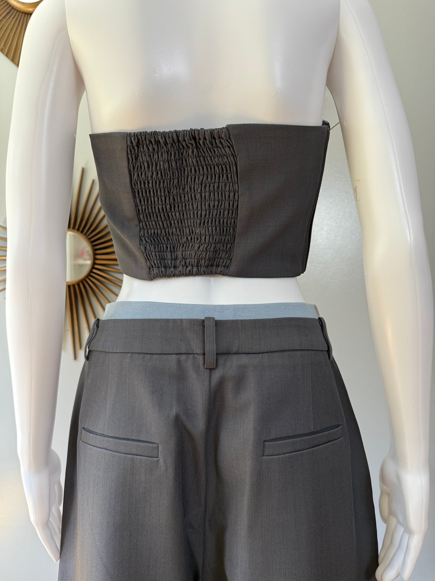 La Lune Du Ciel - Grey Tube Top & Pants Set