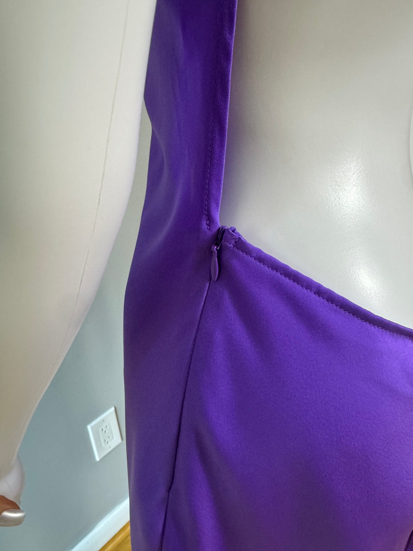 Meshki - Purple Joslyn Satin Mini Slip Dress