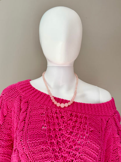 Express - Pink Cable Knit Sweater