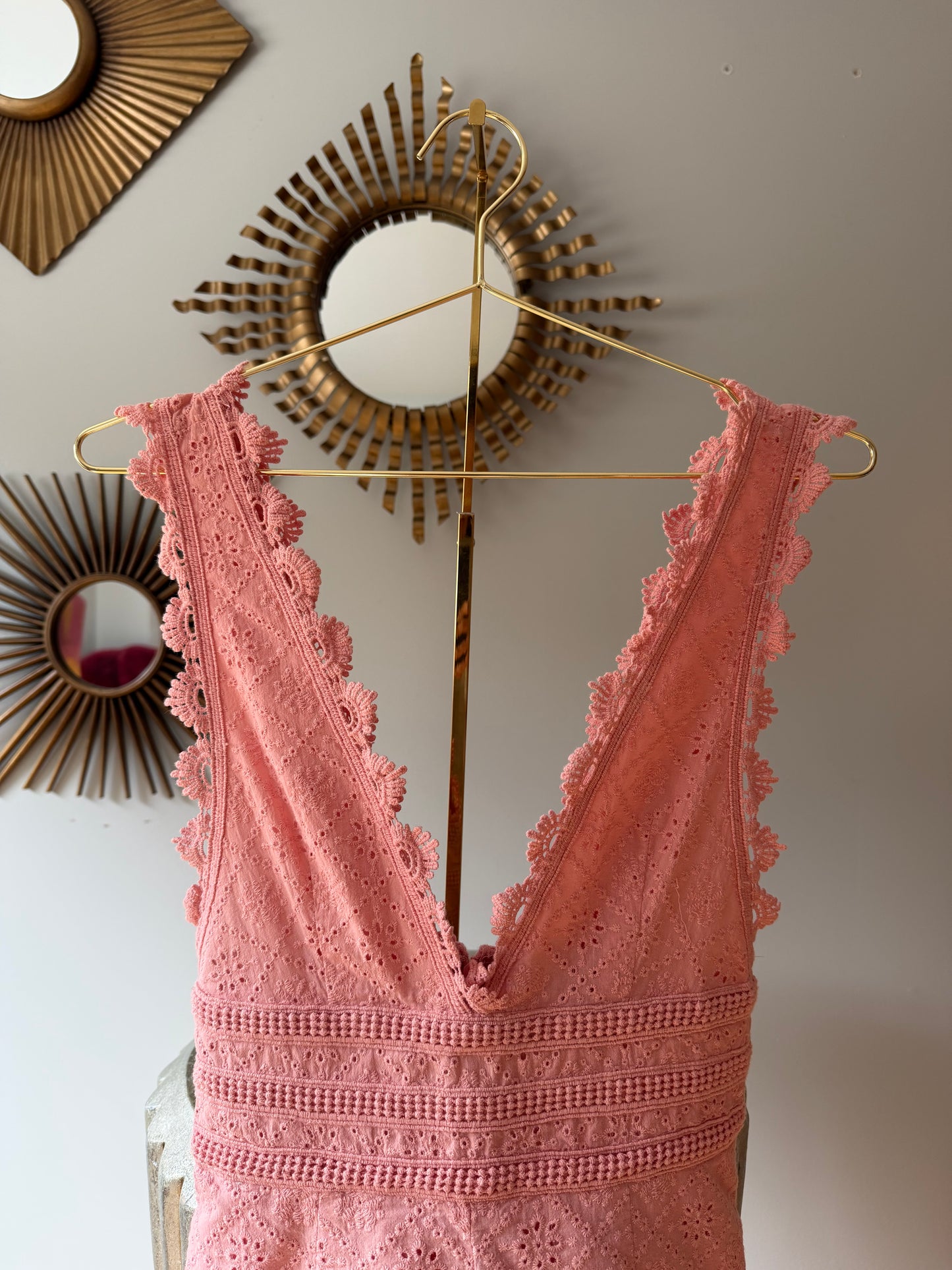 Forever 21 - Pink Crochet Romper