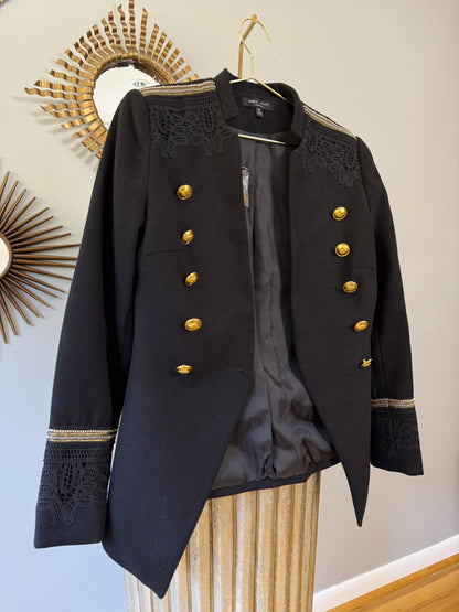 Romeo & Juliet Couture - Black Military Jacket w/ Gold Buttons