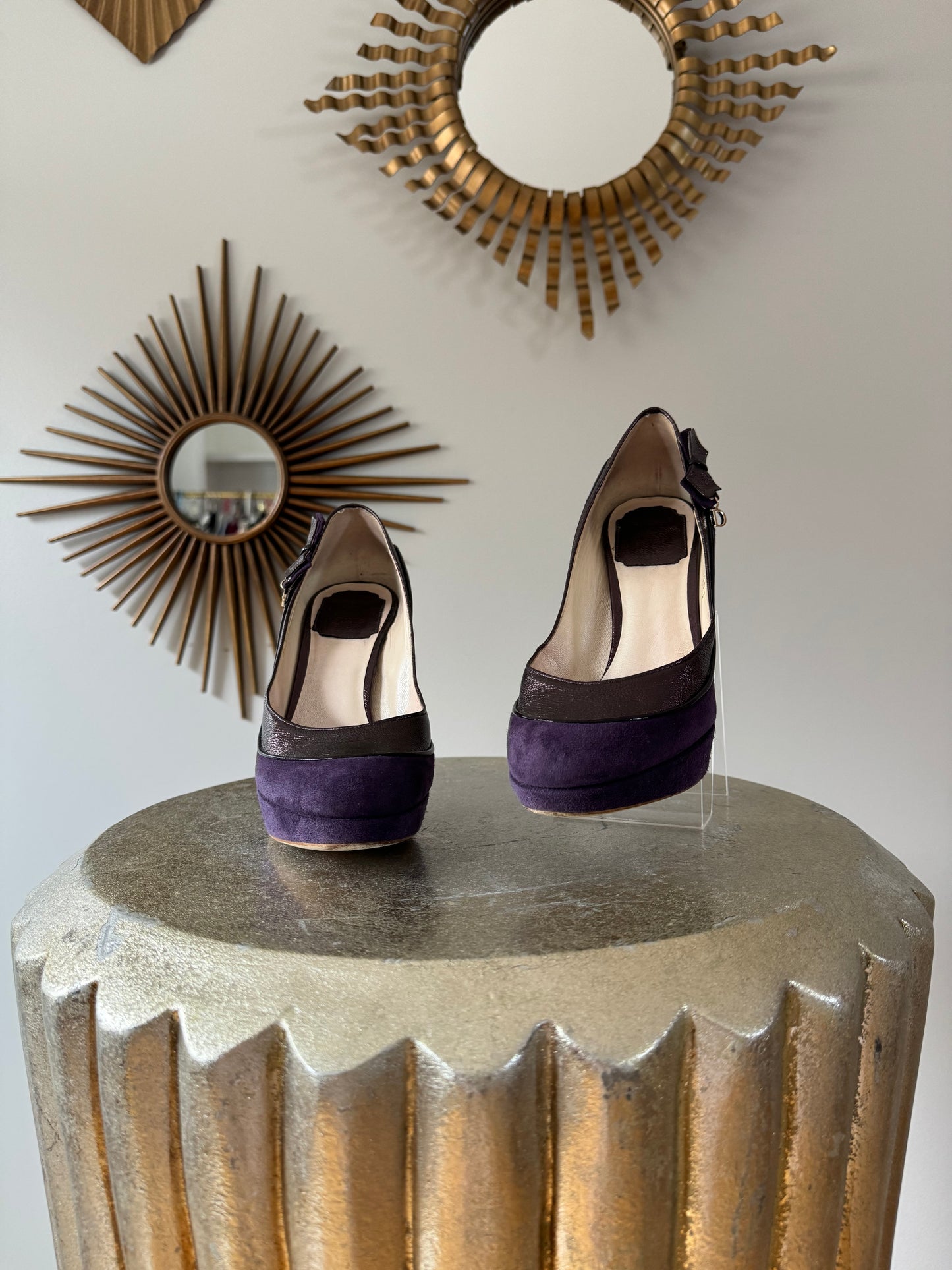 DIOR - Purple Deco Suede Pumps