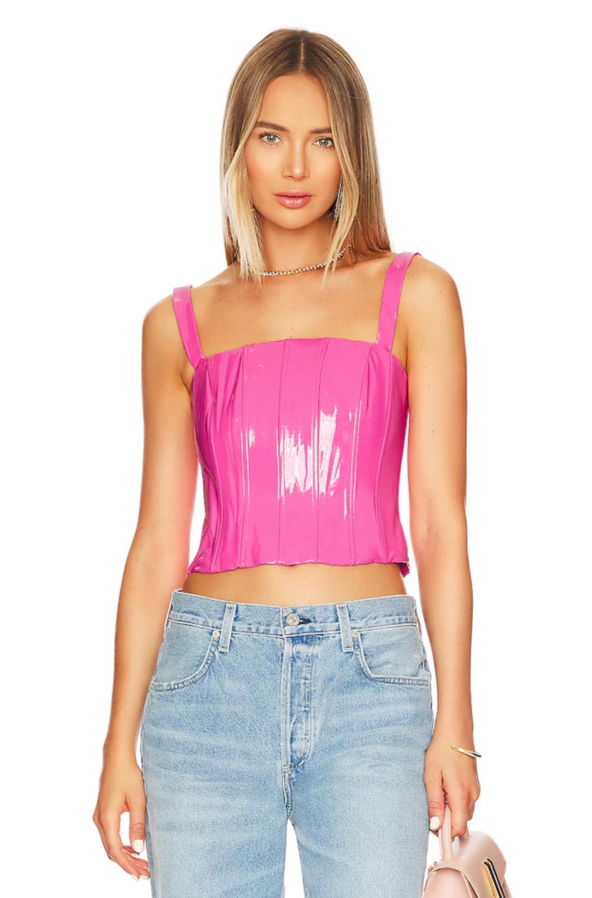 H:ours: Pink Ember Corset Top