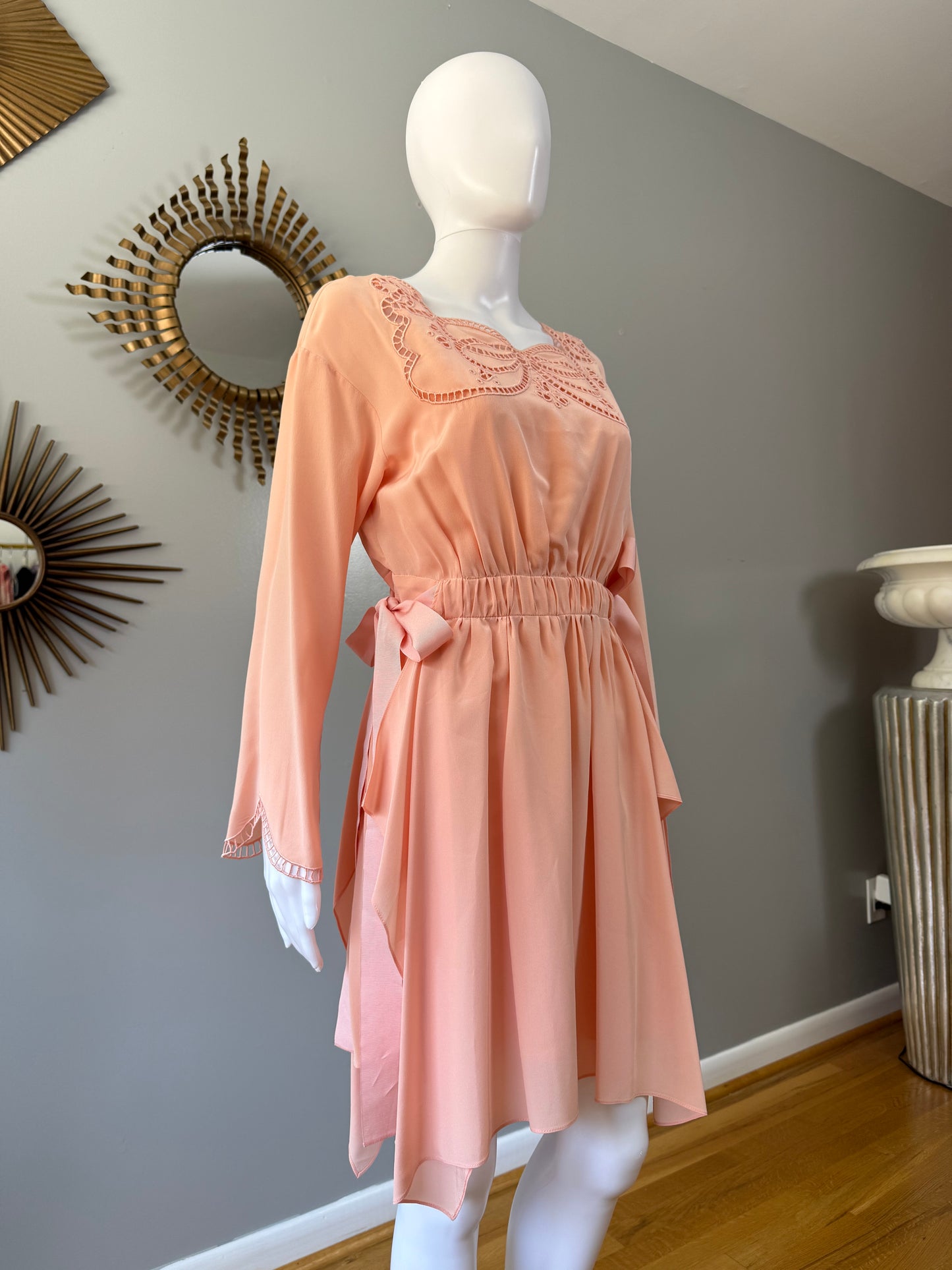 Fendi - Peach Silk Runway Dress 2017
