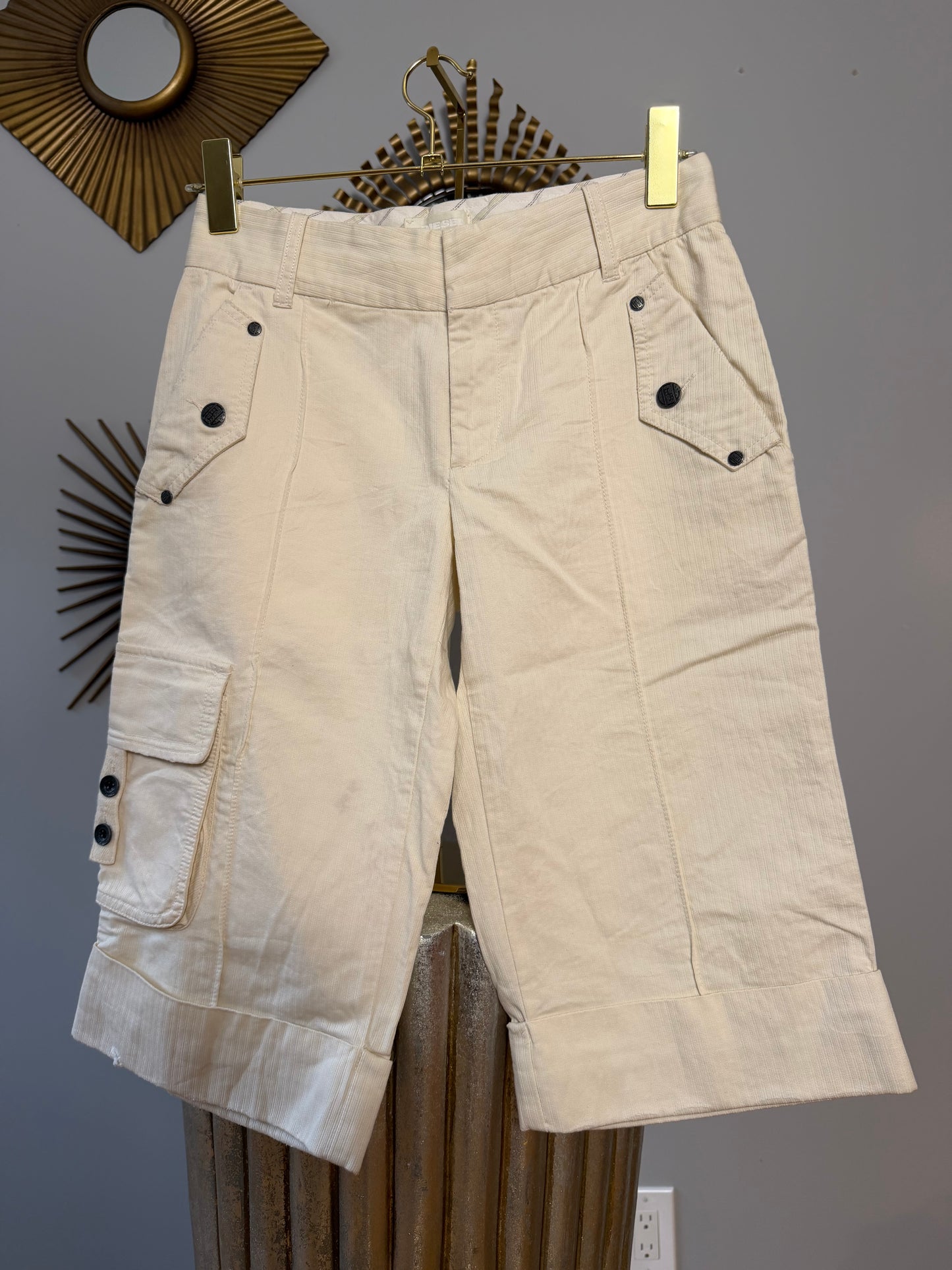 Diesel - Cream Cargo Shorts