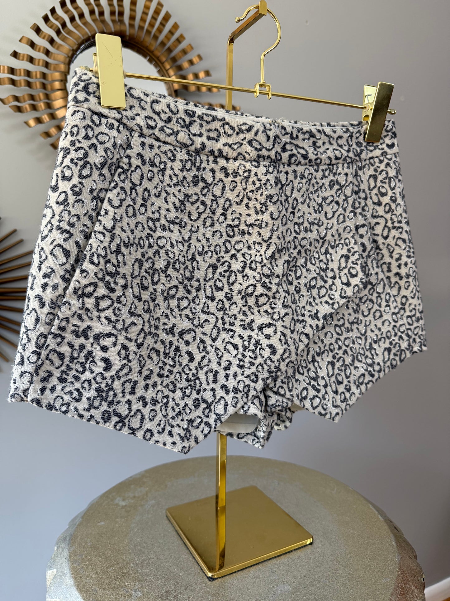 Express - White Leopard Print Skort