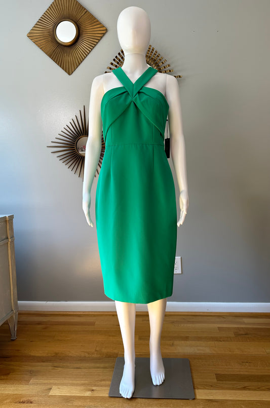 Vince Camuto - Green Kelly Halter Neck Sheath Dress