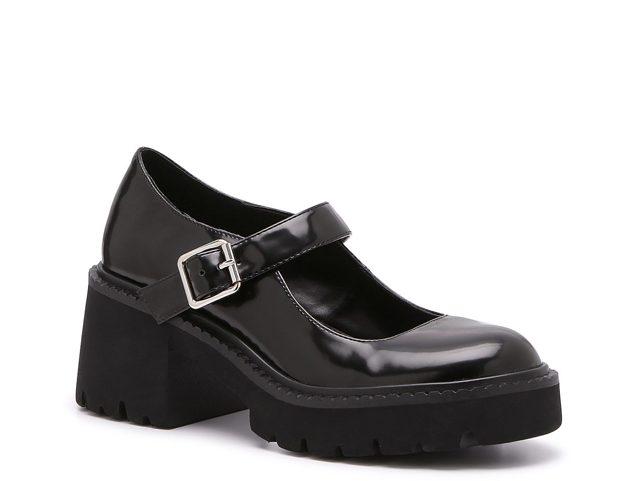 Steve Madden - Abbreviate Black Platform Mary Jane Shoes