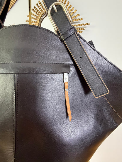 Velez - Black Leather Tote