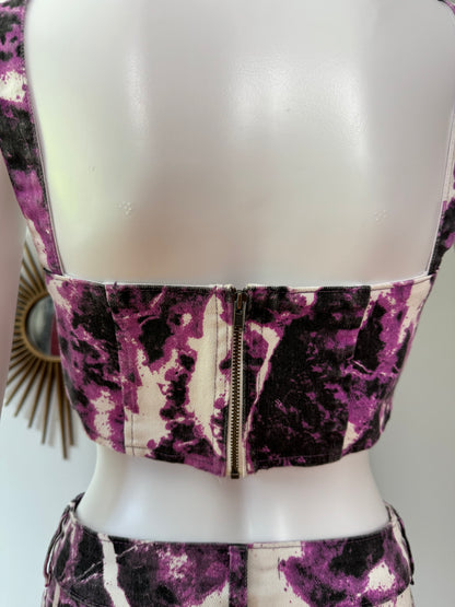 EITH - Purple Paint Corset & Pants Set