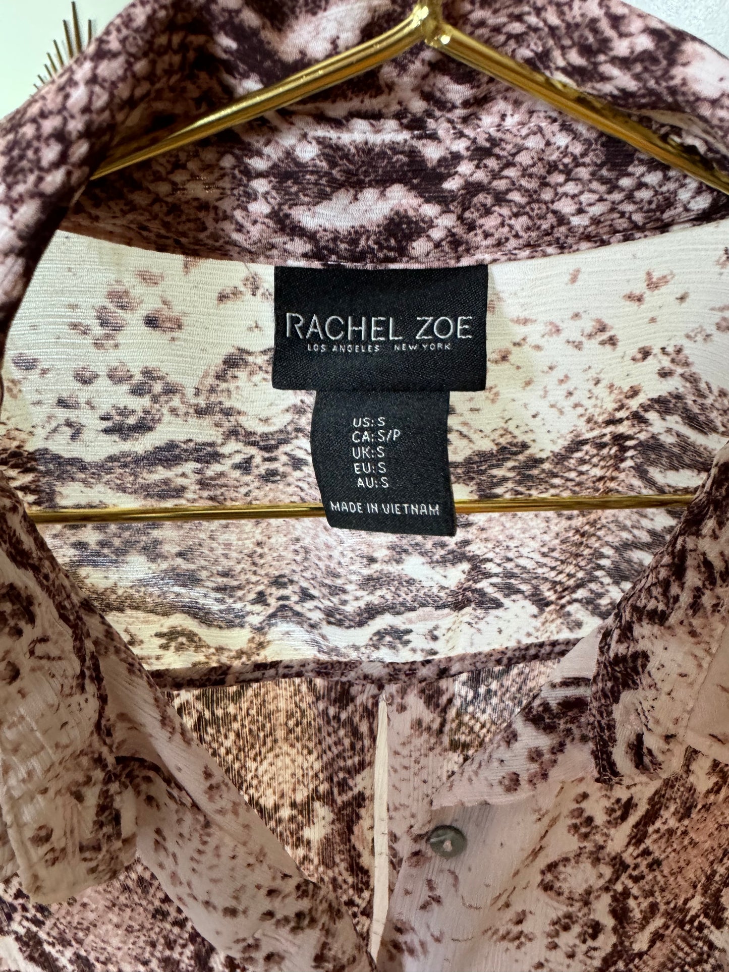 Rachel Zoe - Pink Snakeskin Print Top