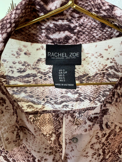 Rachel Zoe - Pink Snakeskin Print Top