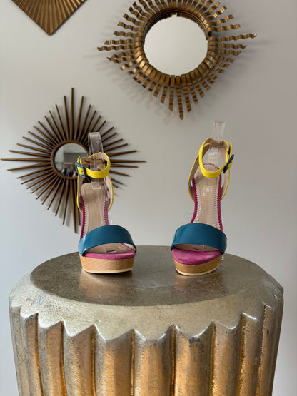 Jean-Michel Cazabat - Multicolor Block Heel Sandals