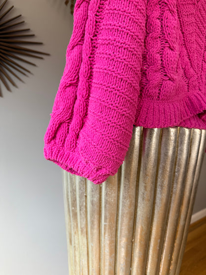 Express - Pink Cable Knit Sweater